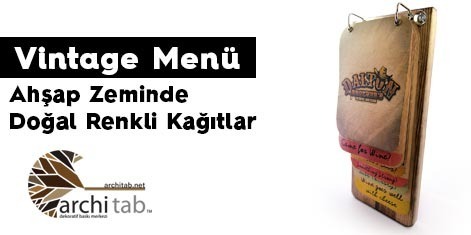 Vintage Ahşap Menü